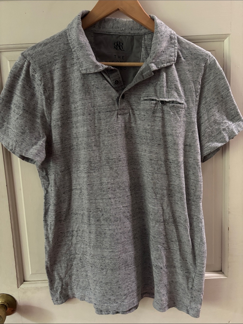 Rock & Republic Heather Gray Short-Sleeve Polo